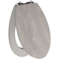 Primaster - Toilettendeckel Betonoptik Dunkelgrau mdf Absenkautomatik wc Sitz von PRIMASTER