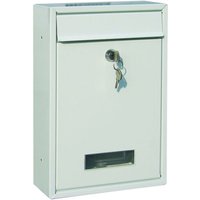 Primaster - TrendLine Briefkasten Metall 21,5 x 8,8 x 32 cm Postkasten weiss von PRIMASTER