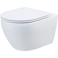Primaster - Wand wc spülrandlos Cerma Tiefspüler weiß inkl. wc Sitz von PRIMASTER