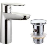 Primaster - Waschtischarmatur Prag chrom mit Ablaufgarnitur Wasserhahn von PRIMASTER