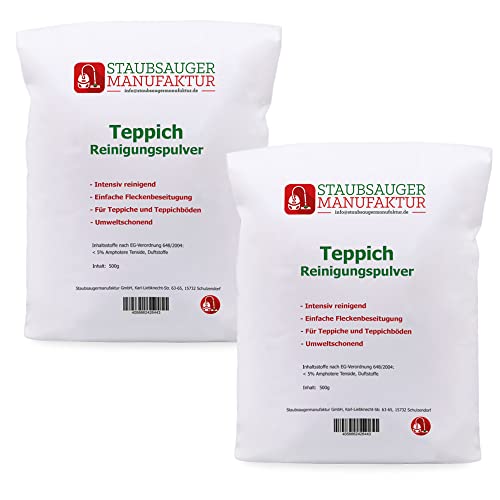 PRIMEBAG - SPARSET - 2x 500g Teppich Reinigungspulver Raumrein - Bestleistung beim Saugen von PRIMEBAG