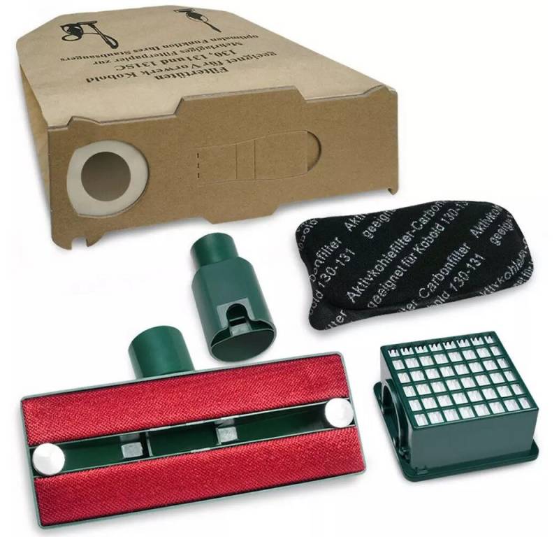 PRIMEBAG Staubsaugerbeutel Tierhaarbürste Filter für Vorwerk Kobold 130 131 kompatibel von PRIMEBAG