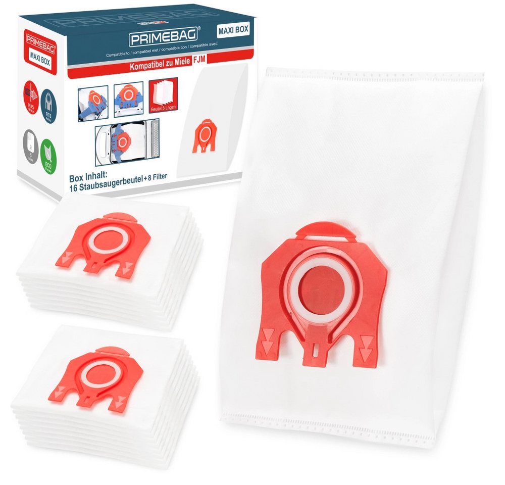 PRIMEBAG Staubsaugerbeutel 16 Vliesbeutel + Filter für Miele Typ FJM 3D Efficiency kompatibel PRIMEBAG Staubsaugerbeutel 16 Vliesbeutel + Filter für Miele Typ FJM 3D Efficiency kompatibel von PRIMEBAG