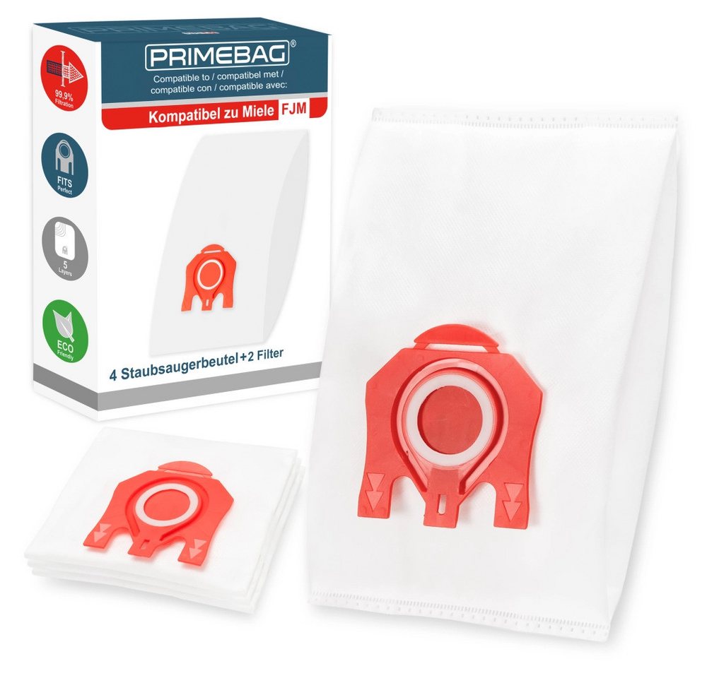 PRIMEBAG Staubsaugerbeutel 4 Vliesbeutel + Filter für Miele Typ FJM 3D Efficiency kompatibel PRIMEBAG Staubsaugerbeutel 4 Vliesbeutel + Filter für Miele Typ FJM 3D Efficiency kompatibel von PRIMEBAG