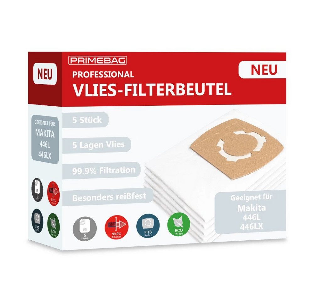 PRIMEBAG Staubsaugerbeutel 5 Vliesbeutel 5-Lagig für Makita VC4210M kompatibel reißfest 30 L PRIMEBAG Staubsaugerbeutel 5 Vliesbeutel 5-Lagig für Makita VC4210M kompatibel reißfest 30 L von PRIMEBAG
