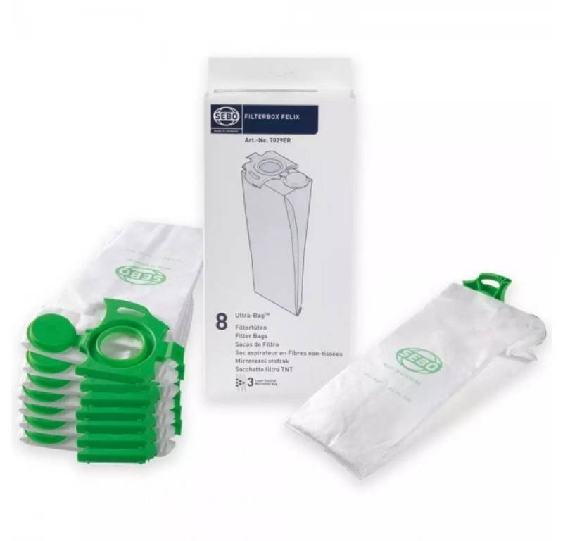 PRIMEBAG Staubsaugerbeutel 8 SEBO Filtertüten 7029 Felix Ultra-Bag von PRIMEBAG