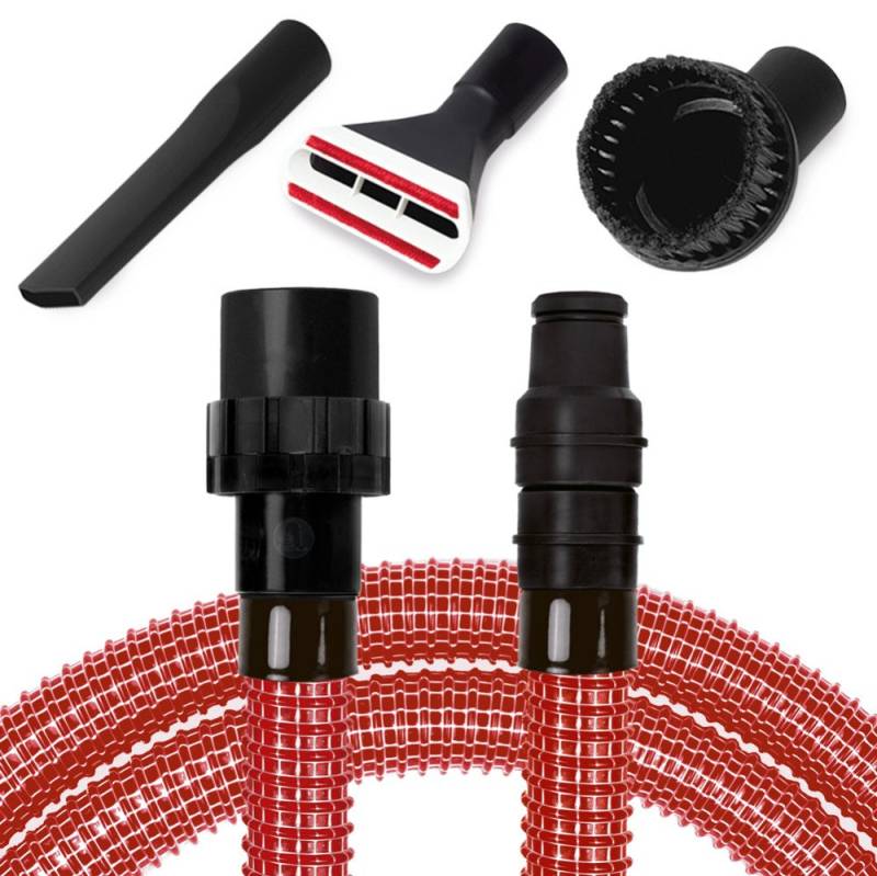 PRIMEBAG Staubsaugerschlauch 4 Meter mit Düsen-Set für alle Industriesauger Kesselsauger von PRIMEBAG