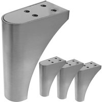 Abgerundet Tischbeine für Schreibtische Schränke Möbel aus Edelstahl 104mm 4-Pack - Primematik von PRIMEMATIK