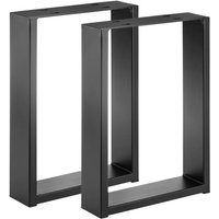 Beine für kleiner Tisch rechteckig aus Stahl 300 x 80 x 430 mm 2-pack, Röhren 80 x 20 mm - Primematik von PRIMEMATIK