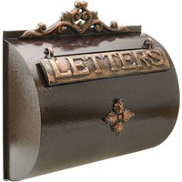 Primematik - Briefkasten Postkasten Retro Antik Vintage Gusseisen schwarze Oxid für wallmount von PRIMEMATIK