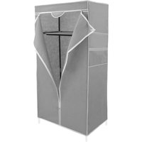 Garderobe Stoffschrank Faltschrank Kleiderschrank 70 x 45 x 155 cm grau - Primematik von PRIMEMATIK