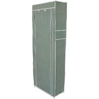 Garderobe und Schuhe Stoffschrank Faltschrank Kleiderschrank 60 x 30 x 160 cm grau mit Rolltore - Primematik von PRIMEMATIK