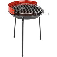 Primematik - Runder 33 x 45 cm großer Holzkohlegrill mit Beinen, Grill für Garten und Camping von PRIMEMATIK