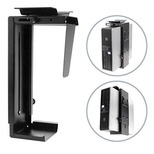 PRIMEMATIK AC65-0002-VCES - Computergehäuse oder verstellbare Wandbefestigung (88-203 mm), Schwarz von PrimeMatik