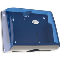 Primematik - Papiertuchspender für hygienische Einzeltuchentnahme. Toilettenpapierhalter Handtuchspender in blau von PRIMEMATIK