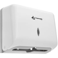 PrimeMatik - Papiertuchspender für hygienische Einzeltuchentnahme. Toilettenpapierhalter Handtuchspender in weiss 268x103x204mm von PRIMEMATIK