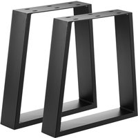 Beine für kleiner Tisch rechteckig aus Stahl 400 x 80 x 430 mm 2-pack mit horizontaler Basis - Primematik von PRIMEMATIK