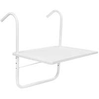 Rechteckiger Tisch aus Polypropylen für den Balkon, Farbe Weiß, 52 x 40 cm - Primematik von PRIMEMATIK