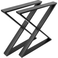 Primematik - Tischbeine in 'x' aus Stahl 680 x 80 x 710 mm 2-pack mit horizontaler Basis von PRIMEMATIK
