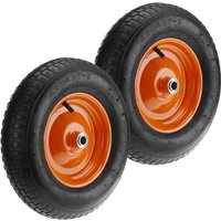 Primematik - Schubkarrenrad luftbereift 2-pack 95 Kg 16x4 406x102 mm. Luftrad für Schubkarre und Transportplattform von PRIMEMATIK