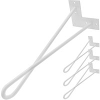 Tischbeine für Schreibtische Schränke Möbel aus Stahl 2 Stangen 41 cm weiss 4-Pack Schleifen Modell - Primematik von PRIMEMATIK