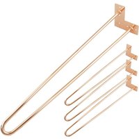 Tischbeine für Schreibtische Schränke Möbel aus Stahl 2 Stangen 71 cm kupfer 4-Pack - Primematik von PRIMEMATIK