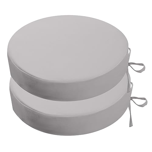 PRIMEPATIO Runde Outdoor-Stuhlkissen, dick, 7 cm, runde Sitzkissen mit Bändern, wasserdicht, rund, für Terrasse, Bistrostuhl, für Gartenmöbel, 38 x 38 cm, Gary PRIMEPATIO Runde Outdoor-Stuhlkissen, dick, 7 cm, runde Sitzkissen mit Bändern, wasserdicht, rund, für Terrasse, Bistrostuhl, für Gartenmöbel, 38 x 38 cm, Gary von PRIMEPATIO