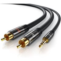 Cinch zu 3,5-mm-Klinke Audio-Kabel, Stereo HiFi Audio-Adapter mehrfach geschirmt, rca zu aux - 5m - Primewire Cinch zu 3,5-mm-Klinke Audio-Kabel, Stereo HiFi Audio-Adapter mehrfach geschirmt, rca zu aux - 5m - Primewire von PRIMEWIRE