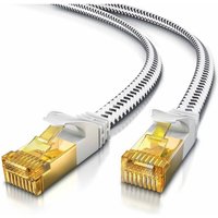 Flachbandpatchkabel cat 7 mit Baumwollummantelung - Gigabit Ethernet lan Kabel - 10 Gbit/s - u/ftp pimf Schirmung - Netzwerkkabel - 1m - Primewire Flachbandpatchkabel cat 7 mit Baumwollummantelung - Gigabit Ethernet lan Kabel - 10 Gbit/s - u/ftp pimf Schirmung - Netzwerkkabel - 1m - Primewire von PRIMEWIRE