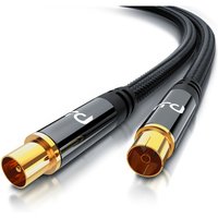 Primewire - hdtv Antennenkabel mit Braiding - 2-fach Schirmung - Stoffummantelung - 75 Ohm / 135 dB - 2 m von PRIMEWIRE