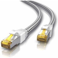 Primewire - Patchkabel cat 7 Rohkabel mit Baumwollummantelung - Gigabit Ethernet lan Kabel - 10 Gbit/s - s/ftp pimf Schirmung - Netzwerkkabel - 0,25m von PRIMEWIRE