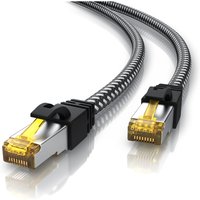 Primewire - Patchkabel cat 7 Rohkabel mit Baumwollummantelung - Gigabit Ethernet lan Kabel - 10 Gbit/s - s/ftp pimf Schirmung - Netzwerkkabel - 5m von PRIMEWIRE