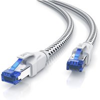 Primewire Patchkabel CAT 8 mit Baumwollummantelung - Gigabit Ethernet LAN Kabel - 40 Gbit/s - S/FTP PIMF Schirmung - Netzwerkkabel - 7,5m von PRIMEWIRE
