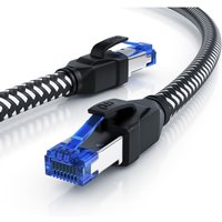 Primewire - Patchkabel cat 8 mit Baumwollummantelung - Gigabit Ethernet lan Kabel - 40 Gbit/s - s/ftp pimf Schirmung - Netzwerkkabel - 2m von PRIMEWIRE