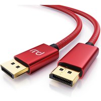 Premium DisplayPort auf DisplayPort Kabel mit Nylonummantelung 8K 7680 x 4320 @ 60 Hz mit dsc - 2m - Primewire von PRIMEWIRE