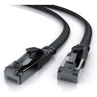 Primewire - cat 8.1 Netzwerkkabel Flach 40 Gbits, Baumwollmantel, lan Kabel Patchkabel, Gigabit RJ45 Ethernet Cable, Flachbandkabel, Verlegekabel - 1m von PRIMEWIRE