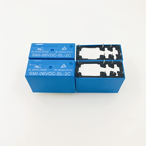 10PCS Relais SMI-5VDC-SL-2C SMI-12VDC-SL-2C SMI-24VDC-SL-2C SMI 24VDC SL 2C 5A 250VAC/30VDC 5PIN 5V 12V 24V (Size : 24V) von PRIMUZ