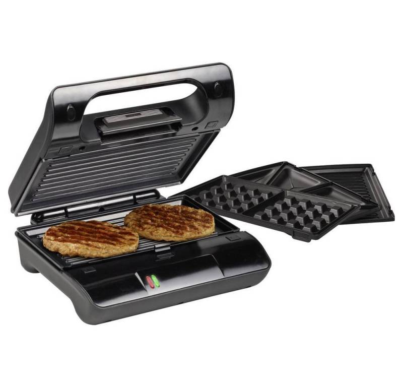 PRINCESS Fleischhammer Kontaktgrill Multi & Sandwich Compact 01.117002.01.001, Kontrollleuchte, Antihaftbeschichtung von PRINCESS
