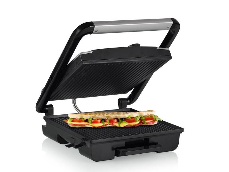 PRINCESS Kontaktgrill, 2000 W, Low fat Indoorgrill Elektro Multi Tisch-grill Snackmaker 30x27cm groß von PRINCESS