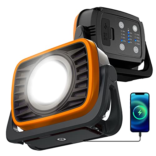 PRINCEWAY COB LED Akku Werkstatt Strahler Arbeitsleuchte Tragbar mit Magnet, 2200Lm Hohe Helligkeit Dimmbar, 8000mAh mit Powerbank Funktion, Lampe für Camping Baustelle Autowerkstätten PRINCEWAY COB LED Akku Werkstatt Strahler Arbeitsleuchte Tragbar mit Magnet, 2200Lm Hohe Helligkeit Dimmbar, 8000mAh mit Powerbank Funktion, Lampe für Camping Baustelle Autowerkstätten von PRINCEWAY