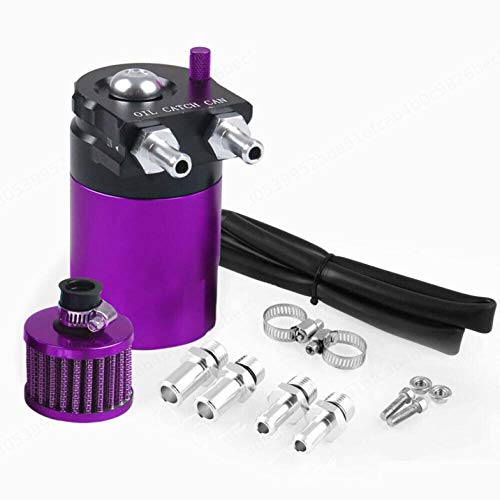 PRINDIY Auto Oil Catch Tank Kann Universal Auto Öl Lagertank mit Luftfilter Baffled, 300 ML (Lila) von PRINDIY