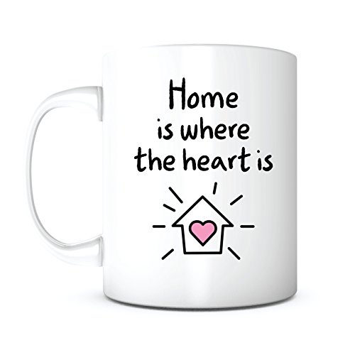 Kaffeebecher mit Aufschrift"Home Is Where The Heart Is-Home", Einzugsgeschenk, Hauseinweihung, Geschenk für Neugeborene, Geschenk für Mutter von PRINT SUPREMACY