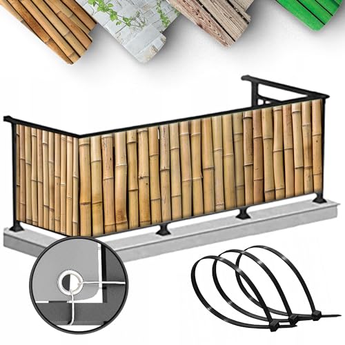 PRINT.GG Balkon Sichtschutz Wetterfest - UV und Witterungsbeständigkeit - Praktischer Sichtschutz Balkon - Viele Größen und Designs, Model 3 von PRINT.GG