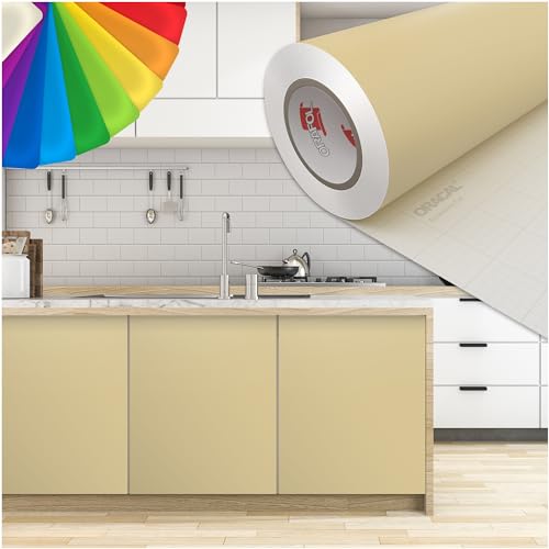 PRINT.GG Klebefolie Möbel - Möbelfolie in vielen Größen - Selbstklebende Folie in vielen Farben - Klebefolie Schwarz Matt für verschiedene Möbeltypen, 100 x 100 cm, Beige Matt PRINT.GG Klebefolie Möbel - Möbelfolie in vielen Größen - Selbstklebende Folie in vielen Farben - Klebefolie Schwarz Matt für verschiedene Möbeltypen, 100 x 100 cm, Beige Matt von PRINT.GG