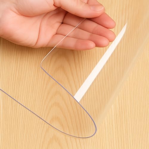 PRINT.GG Tischdecke Transparent 2mm - Viele Größen - Tischfolie Transparent nach Maß, Tischdecke Abwaschbar mit Schräger Kante Tischschutz Transparent Glasklar Folie abgeschrägte Kante PRINT.GG Tischdecke Transparent 2mm - Viele Größen - Tischfolie Transparent nach Maß, Tischdecke Abwaschbar mit Schräger Kante Tischschutz Transparent Glasklar Folie abgeschrägte Kante von PRINT.GG