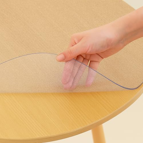 Tischfolie Matte 2mm Viele Größen, Tischdecke Abwaschbar rutschfest, Tischschutz Matt Tischmatte Schreibtischunterlage, PVC Folie Glasoberfläche, Möbelfolie von PRINT.GG