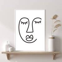 Abstraktes Gesicht | Abstrakte Wandkunst Moderner Druck Home Trend Wohnkultur Schlafzimmer Poster Wohnzimmer von PRINTDimage