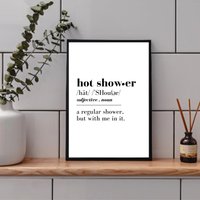 Badezimmer Poster | Dusche Definition Badezimmerwand Bei Dekor Zitat Drucke Waschraum Wohndekor von PRINTDimage