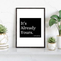 Es Gehört Bereits Ihnen | Positive Affirmationen Print Art Inspirational Decor Motivierende Wanddekoration Wohnkultur Büro Dekor Wandbilder von PRINTDimage