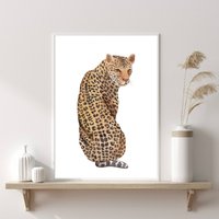 Leopard Kunstdruck, Boho Drucke, Dschungel Poster, Wand Druck, Wohnkultur, Moderne Drucke von PRINTDimage